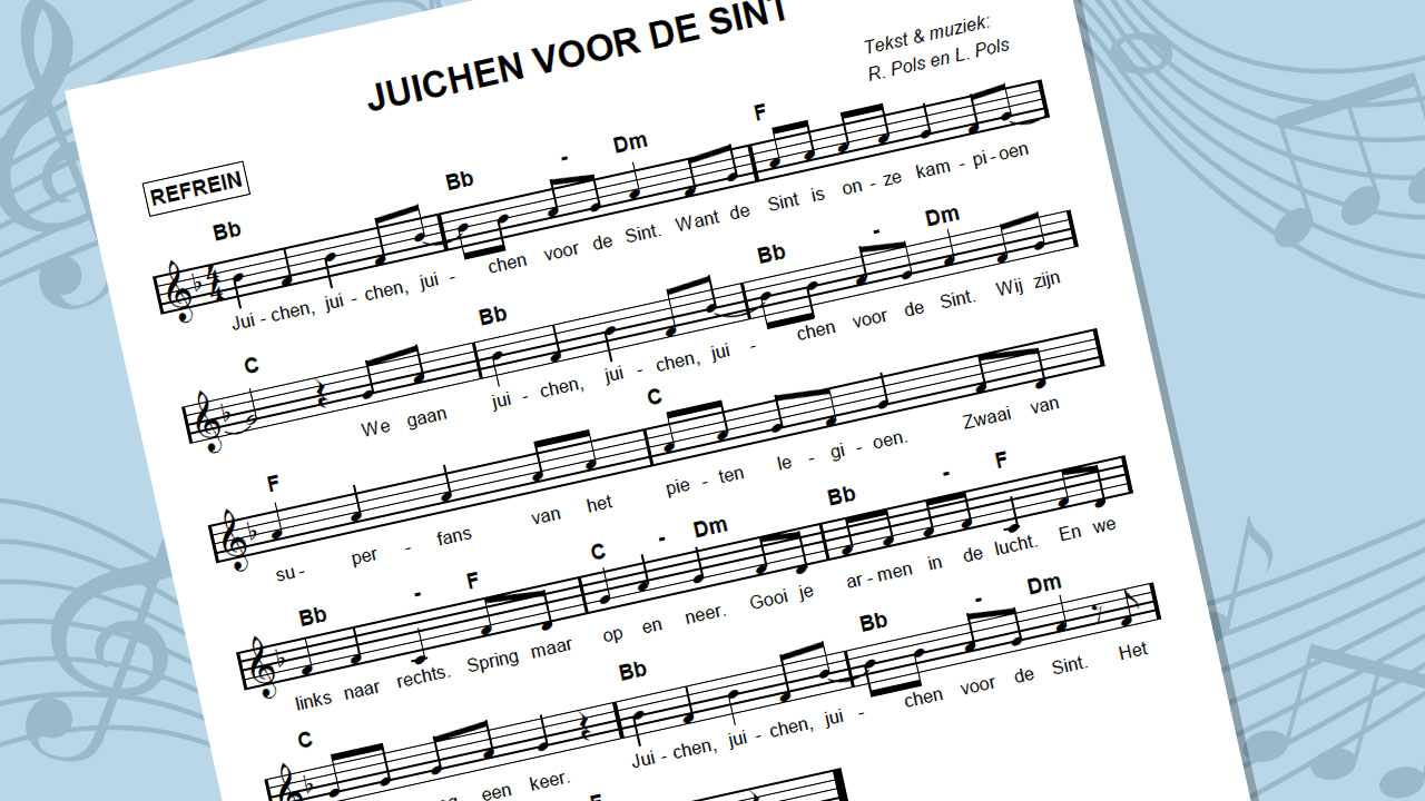 Bladmuziek Nationale Sinterklaaslied 2021 Juichen voor de Sint Bladmuziek Nationale Sinterklaaslied 2021 Juichen voor de Sint